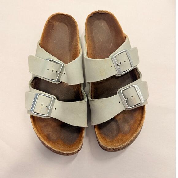 Birkenstock Arizona Nubuck Big Buckle Hardware Slide Sandals EU 43 - Picture 1 of 2